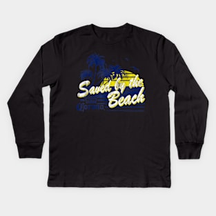 Officially Licensed Corona Saved By The Beach Kids Long Sleeve T-Shirt